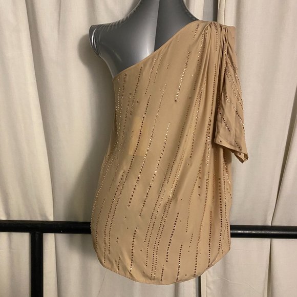 NWT Stella McCartney beige top with pink crystals - Picture 2 of 8